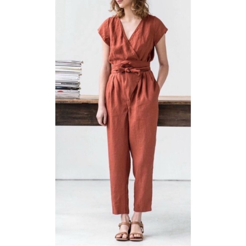 NotPerfectLinen Martha Jumpsuit pockets size XS
